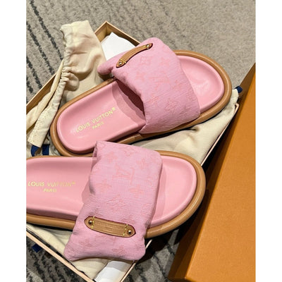 LV PILLOW MULE DENIM PINK