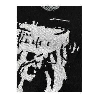 'Telepathy' Graphic Knitted Sweater