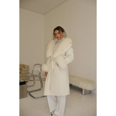 LUNEA LUXE LONG COAT WHITE