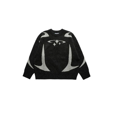 Y2K STARS KNITTED SWEATER