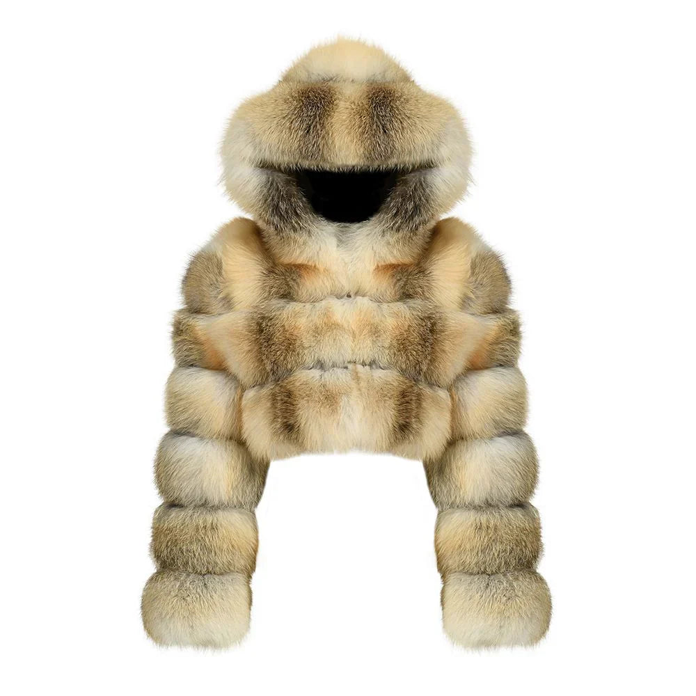 CROPPED HOODED COAT GOLDEN ISLAND