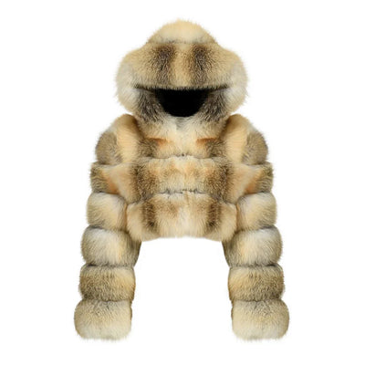 CROPPED HOODED COAT GOLDEN ISLAND