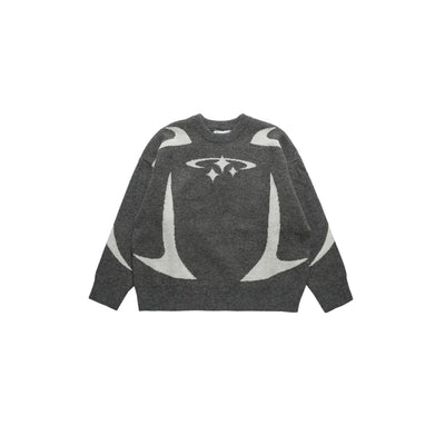 Y2K STARS KNITTED SWEATER