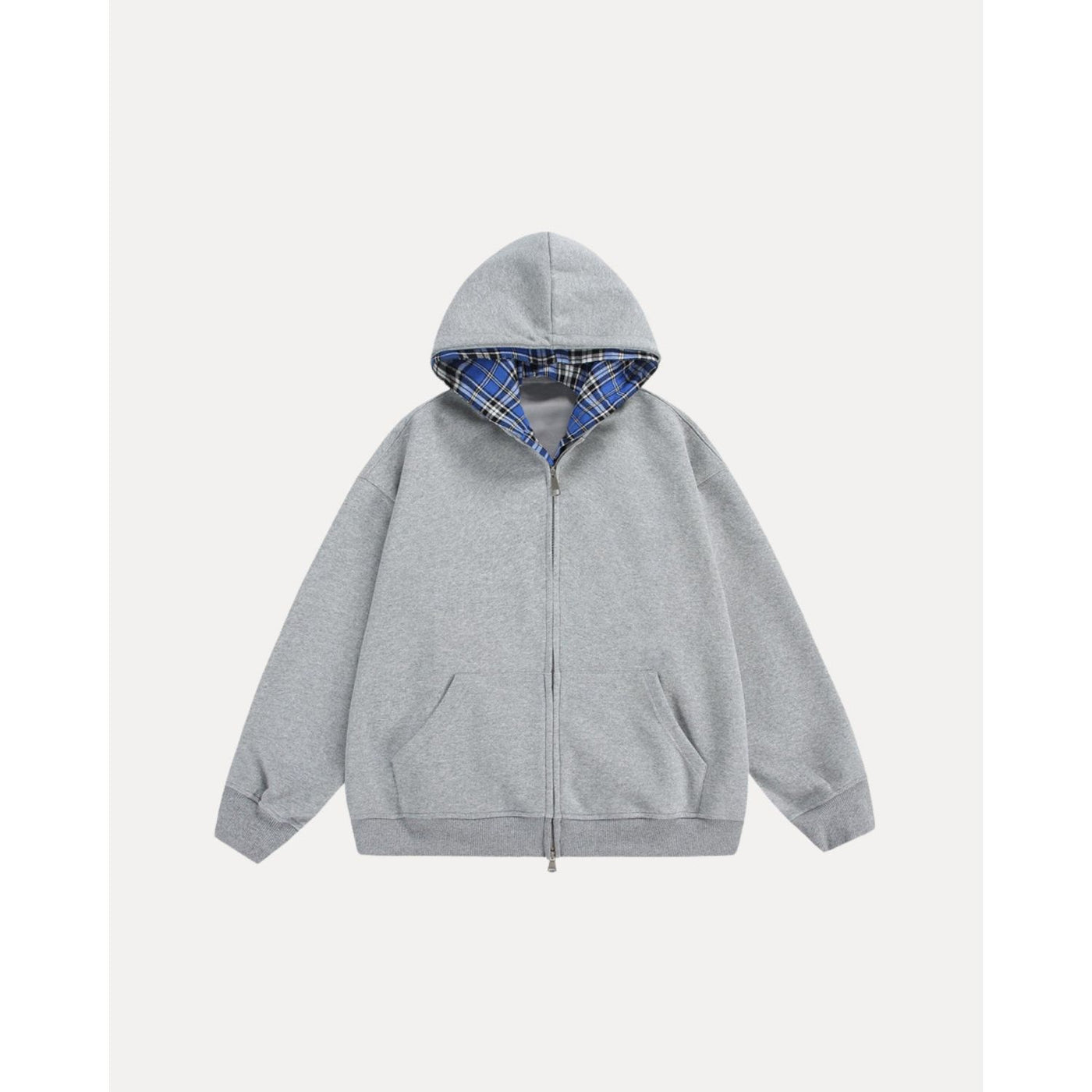 Chequered Zip Hoodie