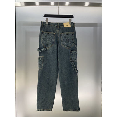 LV carpenter denim jeans dark wash