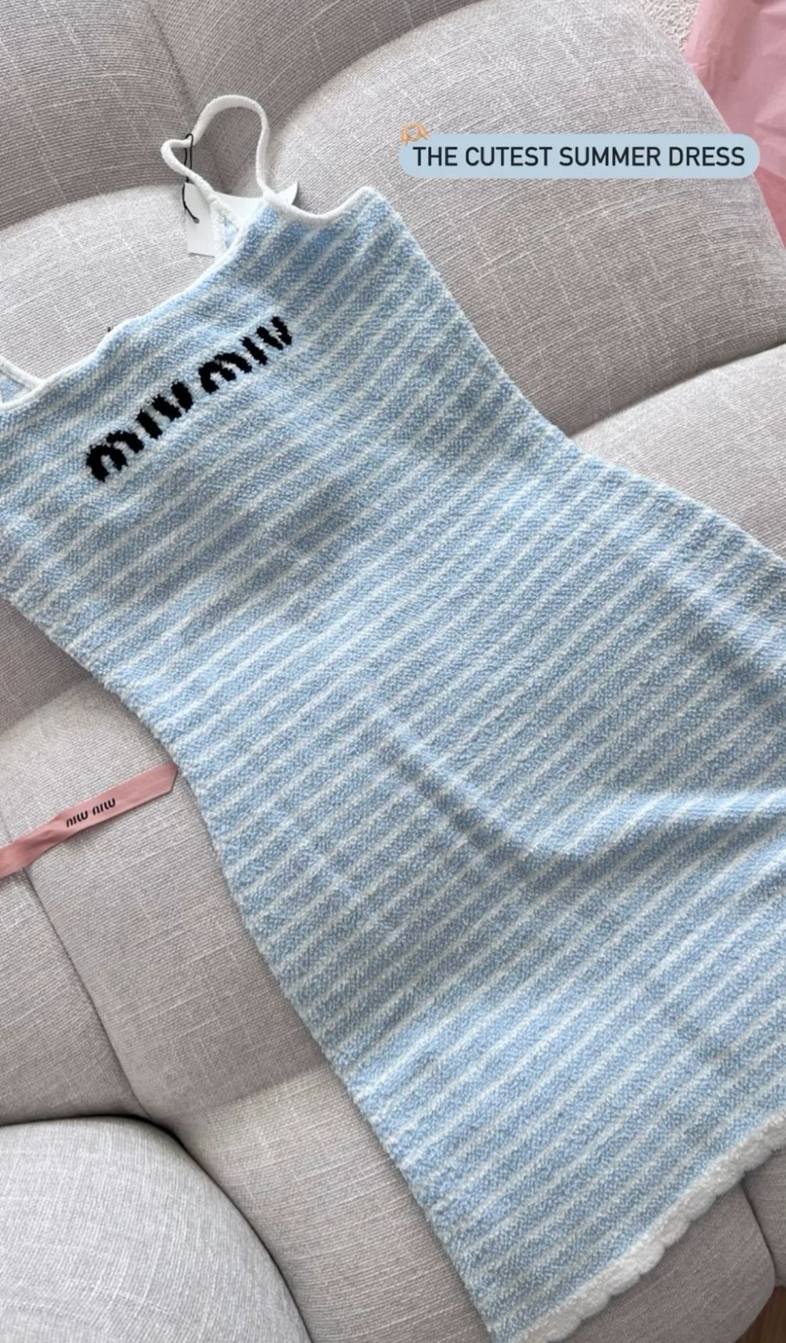 Miu Miu blue stripes dress