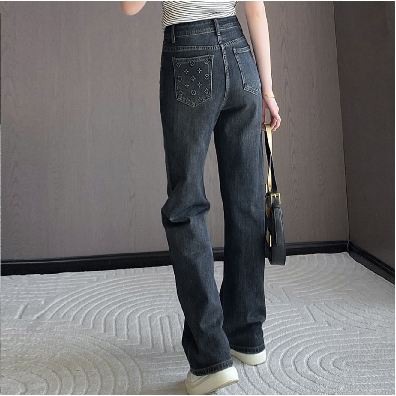 LV diamonds jeans black/denim