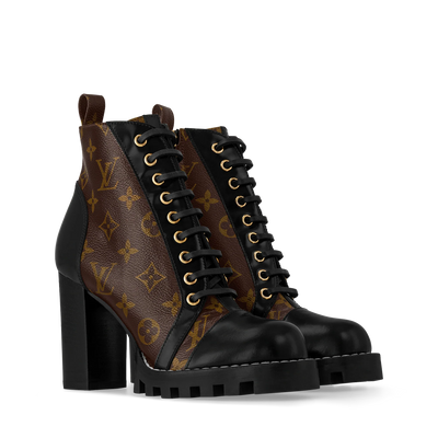LV LACE UP HIGH BOOTS