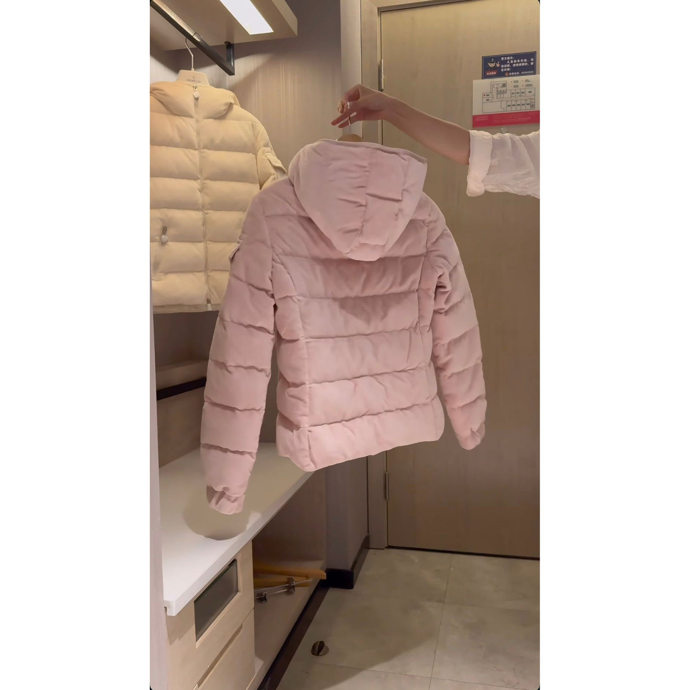 MONCLER COAT LIGHT PINK