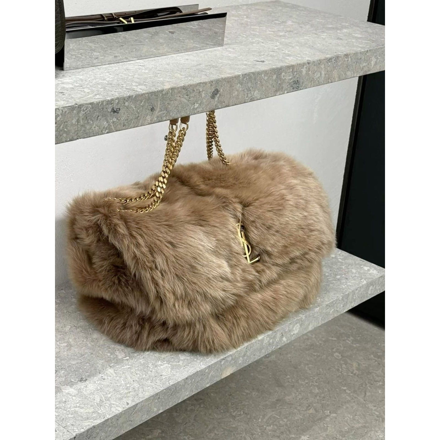 YSL FUR BAG