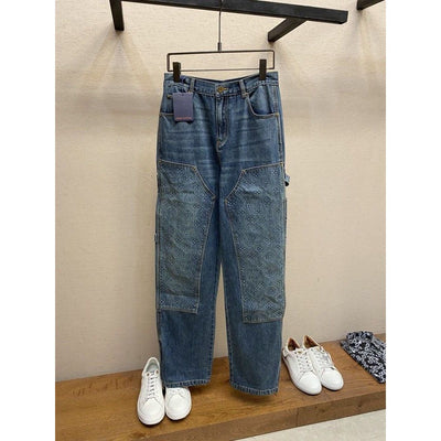 LV carpenter denim jeans dark wash