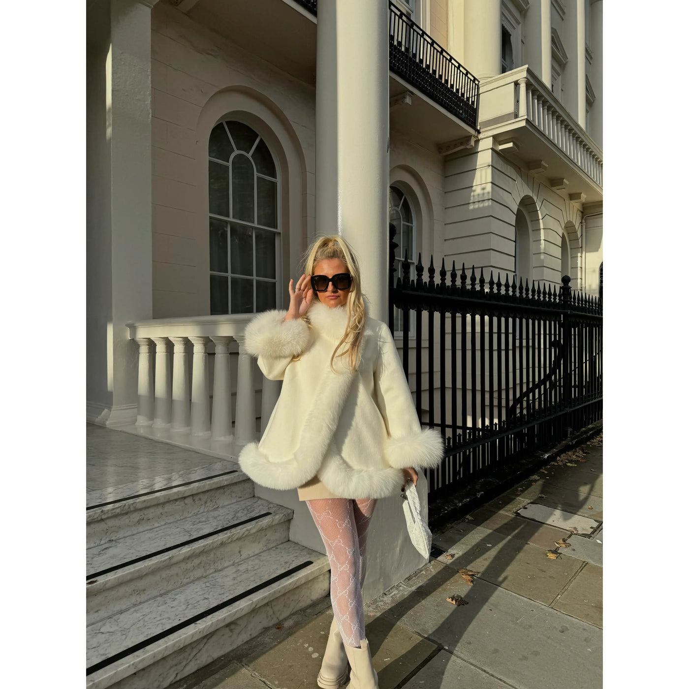 AURELIA FUR TRIM WHITE