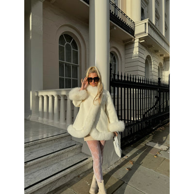 AURELIA FUR TRIM WHITE