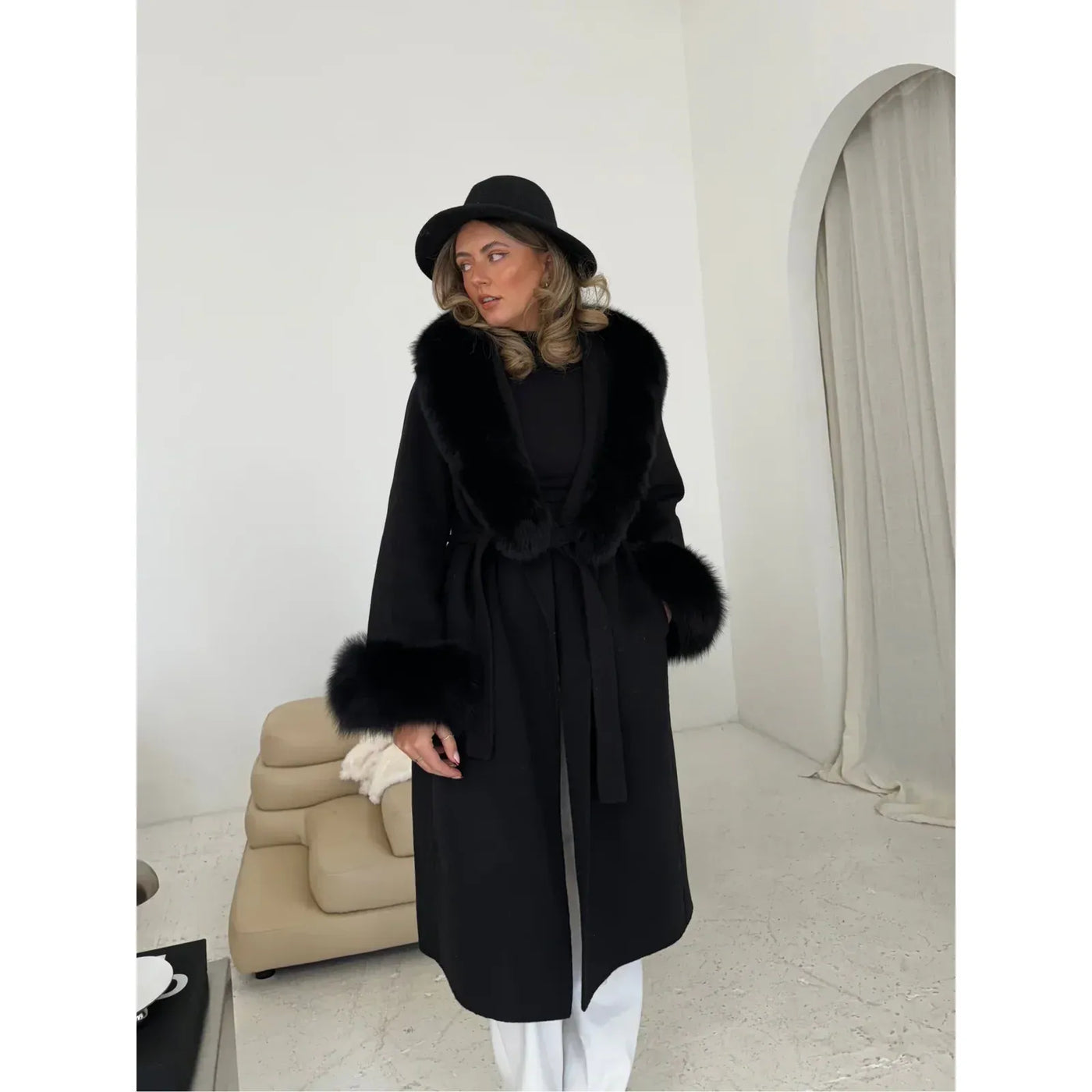 LUNEA LUXE LONG COAT BLACK