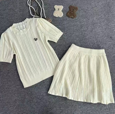 MIU MIU HEART SKIRT SET