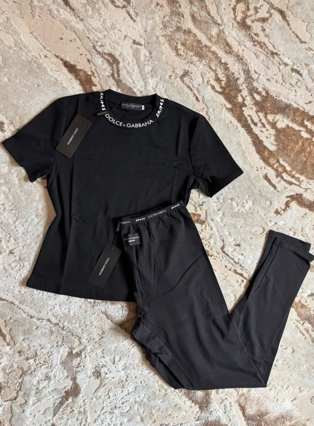 SKIMS BLACK LEGGING SET