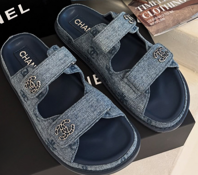 CC denim sandals