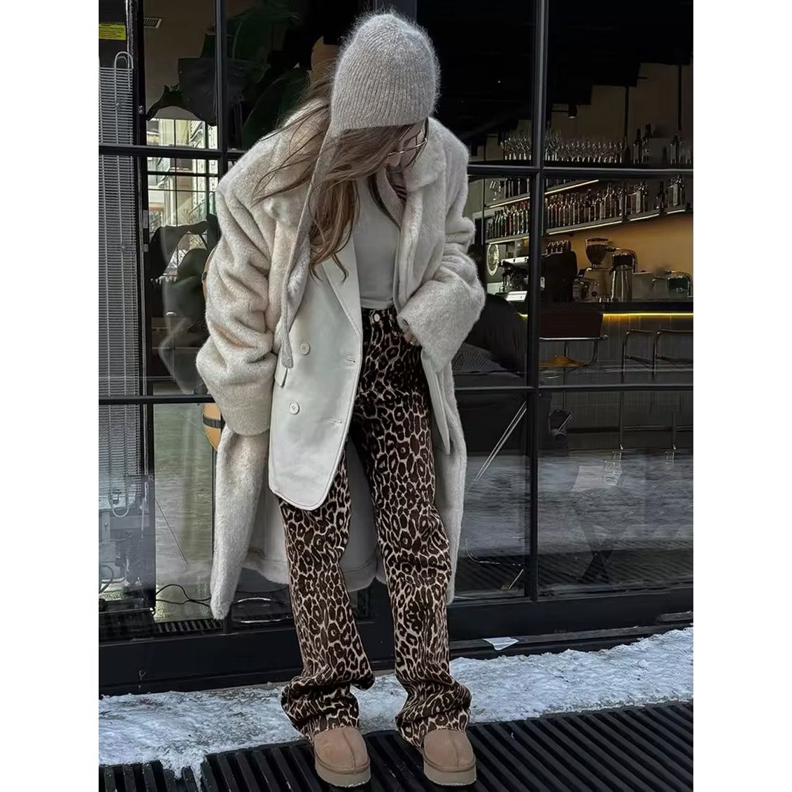 Leopard | Denim Straight Jeans