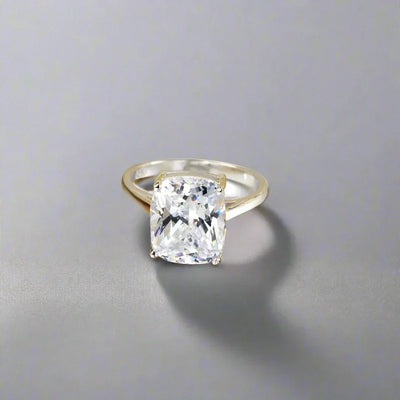 Solid 925 Sterling Silver Princess Cut