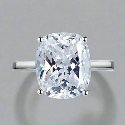 Solid 925 Sterling Silver Princess Cut