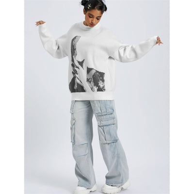 Hidden Face Knit Sweater