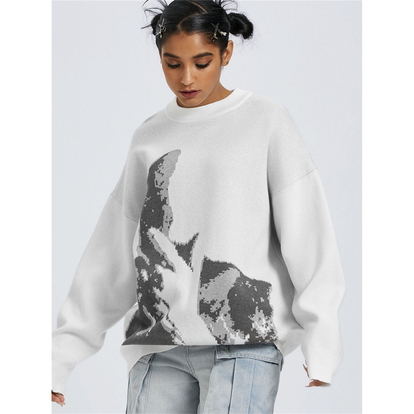 Hidden Face Knit Sweater